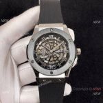 Replica Hublot Classic Fusion Watch Skeleton Dial Black Bezel